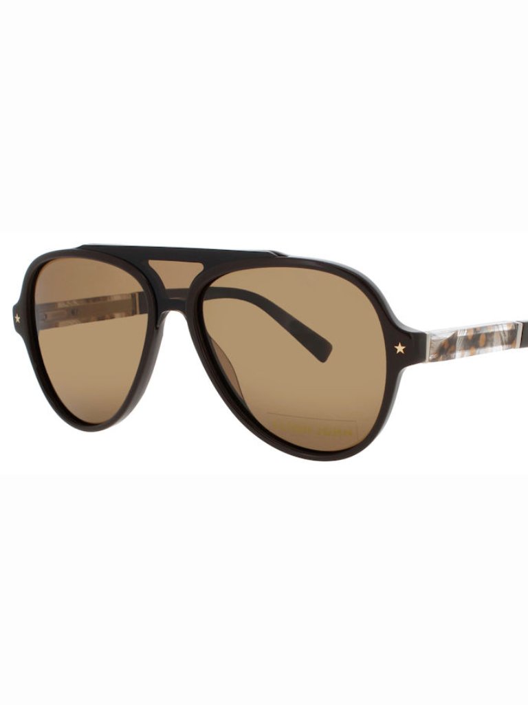 Elton John Journey 2 Brnbl Aviator Brown Frame /Brown Gradient Lenses Sunglasses
